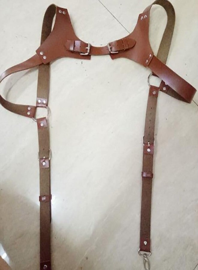 حزام صدر جلدي رجالي من FTmgg@qq، مزود بأحزمة كتف قابلة للتعديل، مناسب لحفلات البانك السوداء والحفلات الصاخبة. - Image 5